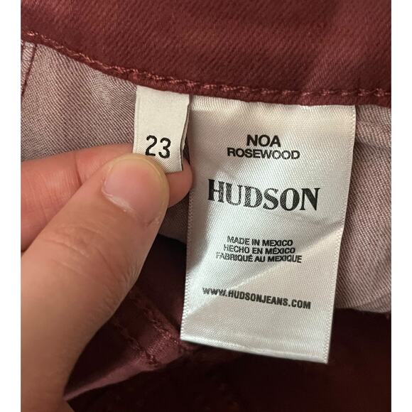 Hudson jeans coated Noa high rise straight crop brown size 23 - Picture 6 of 8